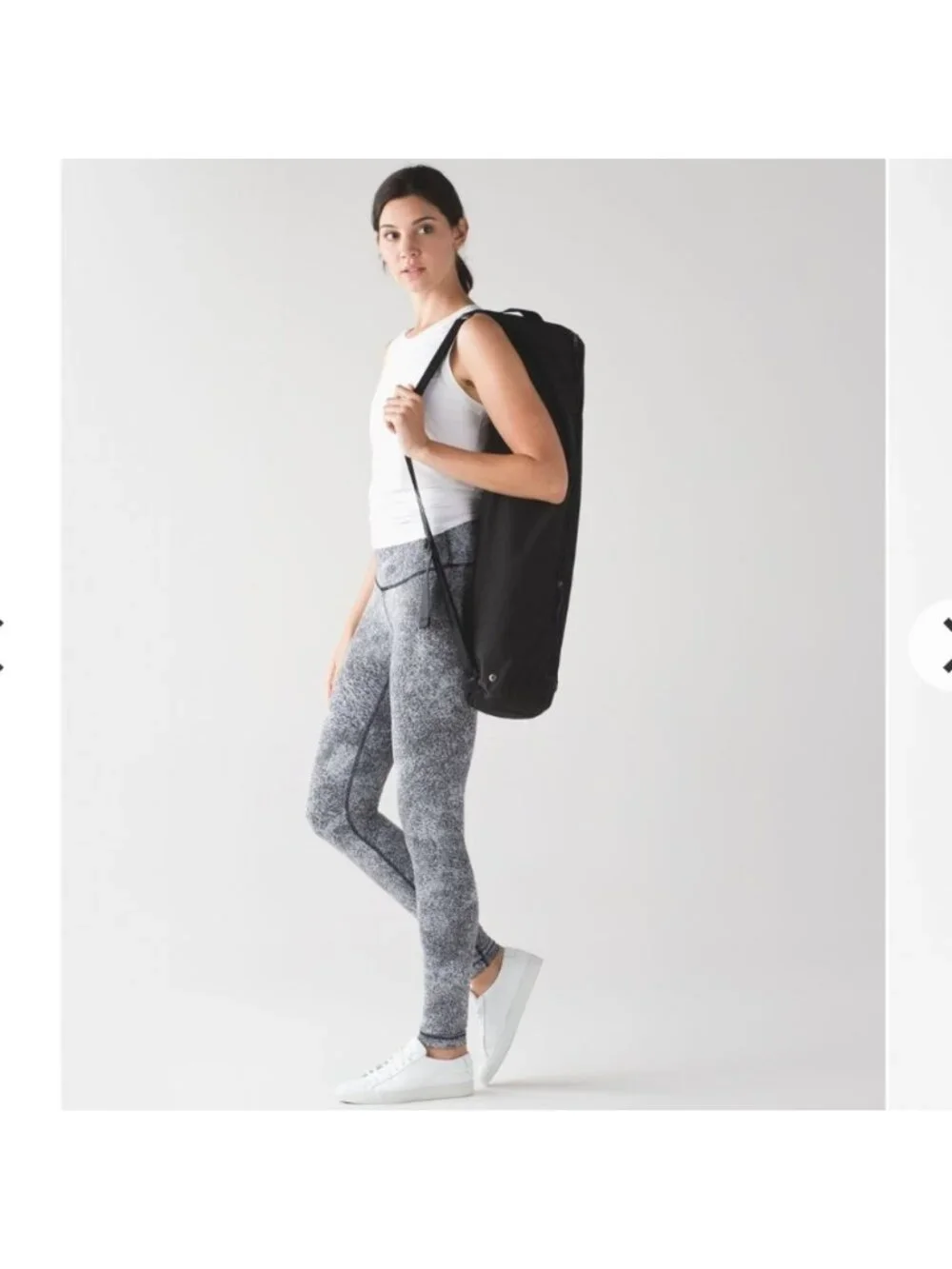 Lululemon Wunder Under Pant (Hi-Rise) Luon Spray Jacquard White Black